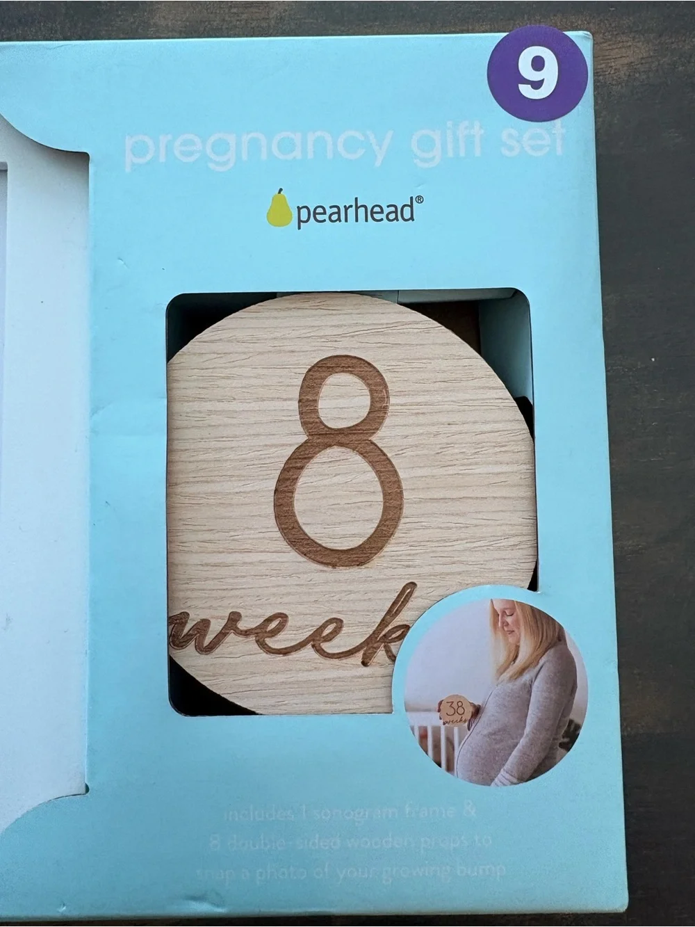 Pearhead Pregnancy Gift Set - White and Light Blue